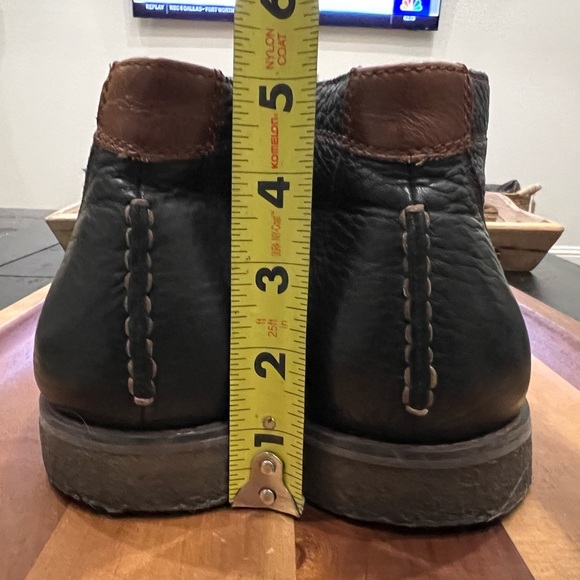 Mens Johnston & Murphy Black Sheepskin Leather Ankle Chukka Boots Size 13 M GUC - Picture 2 of 12